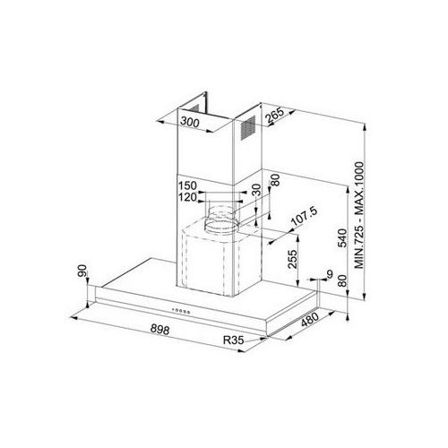 ΑΠΟΡΡΟΦΗΤΗΡΑΣ FRANKE TREND LINE VINTAGE 90 Κρεμ 90 cm ΕΠΙΤΟΙΧΙΑ ΚΑΜΙΝΑΔΑ