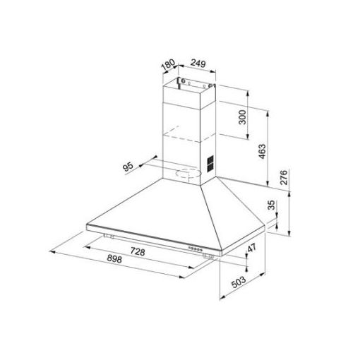 ΑΠΟΡΡΟΦΗΤΗΡΑΣ FRANKE CLASSIC LINE 90 Γραφίτης 90 cm ΕΠΙΤΟΙΧΙΑ ΚΑΜΙΝΑΔΑ
