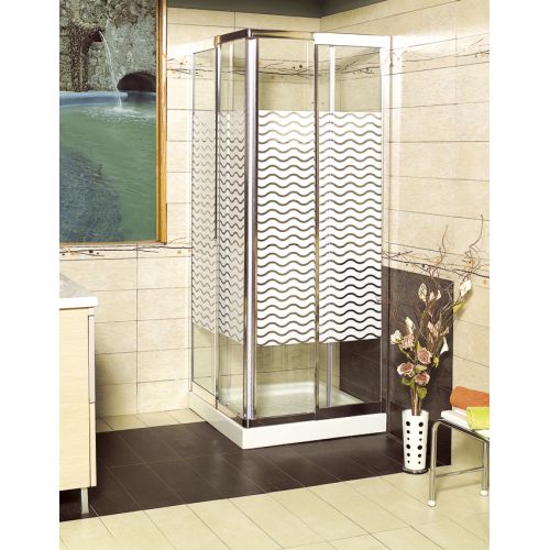 ΚΑΜΠΙΝΑ 80-90x80-90x185 cm. ΑΣΥΜΜΕΤΡΗ AQUATIS K 051 A Serig