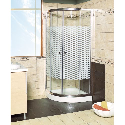 ΚΑΜΠΙΝΑ ΝΤΟΥΖΙΕΡΑΣ 80x80x185 cm. ΗΜΙΚΥΚΛΙΚΗ AQUATIS K 081 A Serig