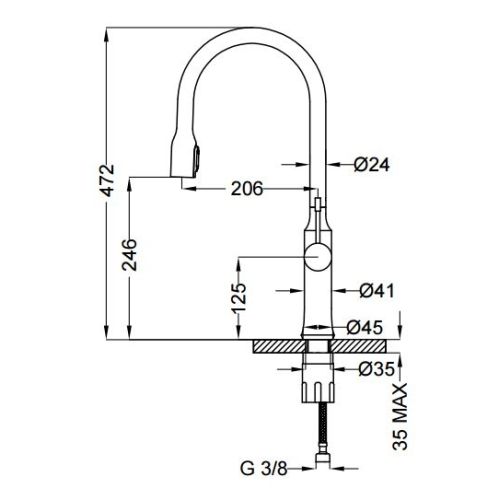 ΜΠΑΤΑΡΙΑ ΚΟΥΖΙΝΑΣ ΧΡΩΜΕ Teorema HIDE 2 175101