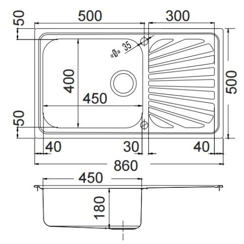 ΝΕΡΟΧΥΤΗΣ ΕΝΘΕΤΟΣ APELL VENEZIA 8310 Λείος 86x50 cm
