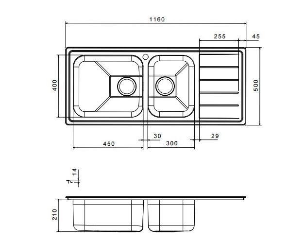 ΝΕΡΟΧΥΤΗΣ ΕΝΘΕΤΟΣ APELL LINEAR 8516 Λείος 116x50 cm :: BAGNO ...