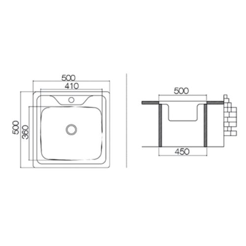 ΝΕΡΟΧΥΤΗΣ ΕΝΘΕΤΟΣ EXCEL AS 14 Λείος 50x50 cm