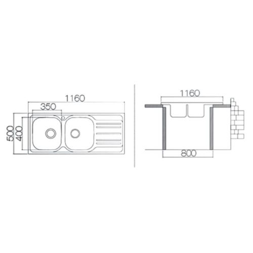 ΝΕΡΟΧΥΤΗΣ ΕΝΘΕΤΟΣ EXCEL AS 17 Λείος 116x50 cm