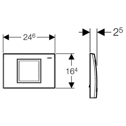ΠΛΑΚΕΤΑ ΕΝΕΡΓΟΠΟΙΗΣΗΣ ΓΙΑ ΚΑΖΑΝΑΚΙΑ GEBERIT Delta 40 Delta Line matt chrome
