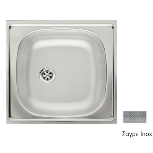 ΝΕΡΟΧΥΤΗΣ ΕΝΘΕΤΟΣ EURODOMO Easy 610 Inox Σαγρέ 47x43,5 cm by FRANKE