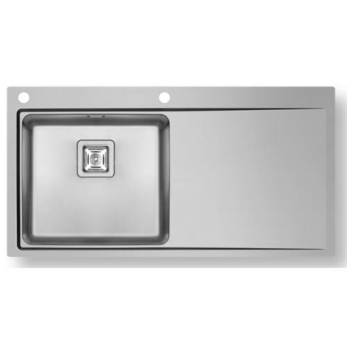 ΝΕΡΟΧΥΤΗΣ ΕΝΘΕΤΟΣ PYRAMIS Olynthos 100x52 cm 1B 1D LH Inox Βουρτσισμένο ποδιά Δεξιά