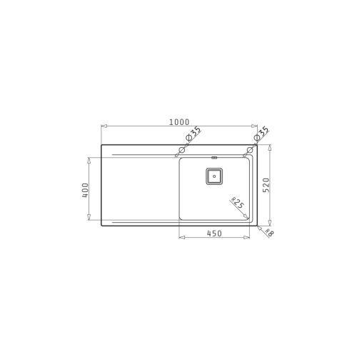 ΝΕΡΟΧΥΤΗΣ ΕΝΘΕΤΟΣ PYRAMIS Olynthos 100x52 cm 1B 1D RH Inox Βουρτσισμένο ποδιά Αριστερά