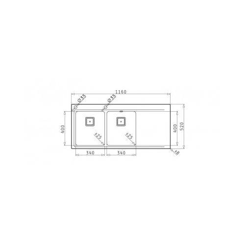ΝΕΡΟΧΥΤΗΣ ΕΝΘΕΤΟΣ PYRAMIS Olynthos 116x52 cm 2B 1D LH Inox Βουρτσισμένο ποδιά Δεξιά