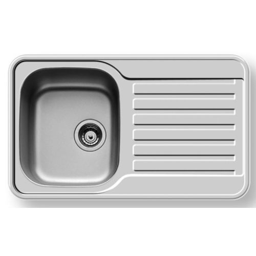 ΝΕΡΟΧΥΤΗΣ ΕΝΘΕΤΟΣ PYRAMIS Space Mini (80x48) 1B 1D Inox Σαγρέ 80x48 cm