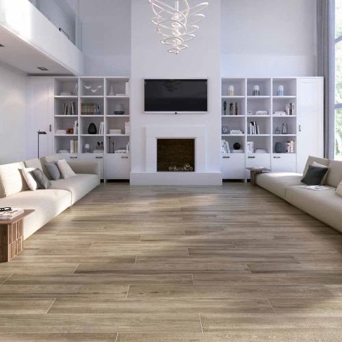 ΠΛΑΚΑΚΙ ΔΑΠΕΔΟΥ / ΤΟΙΧΟΥ CLEVELAND Taupe 23x120 cm