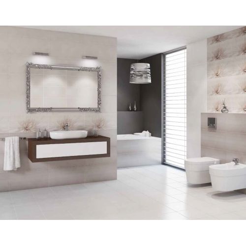 ΠΛΑΚΑΚΙ ΜΠΑΝΙΟΥ AVADGARDE White Inserto Flower 29,7x60 cm