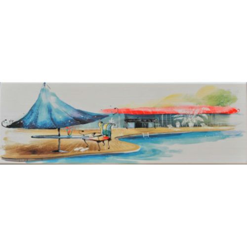 ΠΛΑΚΑΚΙ ΜΠΑΝΙΟΥ SWEET Vanilla pool Decor 20x60 cm