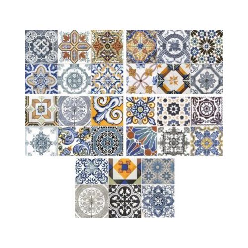 ΠΛΑΚΑΚΙ ΜΠΑΝΙΟΥ ANDALUZ (5 διαφορετικά σχέδια) 25x40 cm