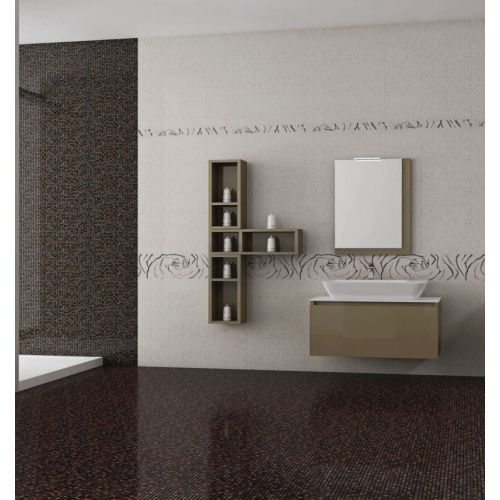 ΠΛΑΚΑΚΙ ΜΠΑΝΙΟΥ GLASS Azabache 25x50 cm