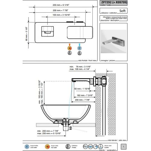 ΜΠΑΤΑΡΙΑ ΝΙΠΤΗΡΑ ΕΝΤΟΙΧΙΣΜΟΥ ZUCCETTI Soft ZP 7292 - R 99799