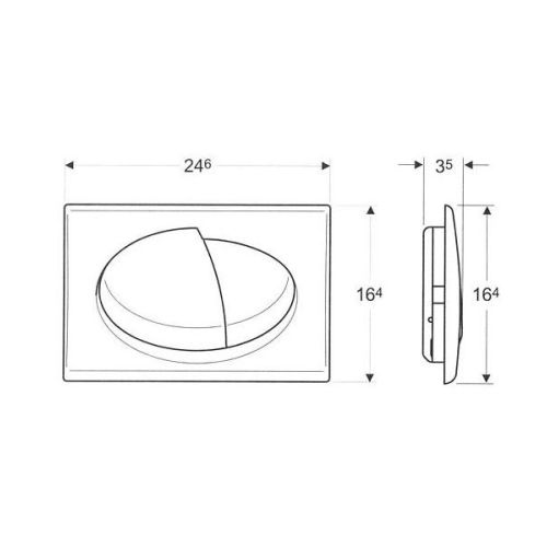 ΠΛΑΚΕΤΑ ΕΝΕΡΓΟΠΟΙΗΣΗΣ ΓΙΑ ΚΑΖΑΝΑΚΙΑ GEBERIT Twist 115.780.11.1 Λευκό