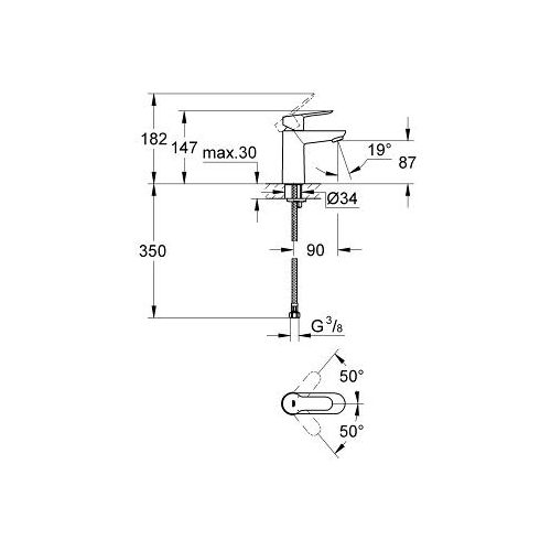 ΜΠΑΤΑΡΙΑ ΝΙΠΤΗΡΑ GROHE BauEdge 23330