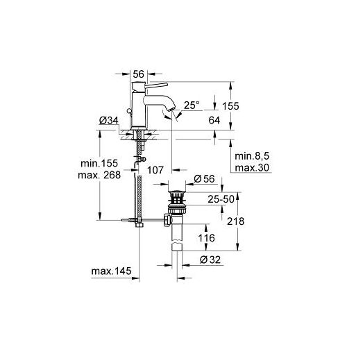 ΜΠΑΤΑΡΙΑ ΝΙΠΤΗΡΑ  GROHE  BauClassic 32862 