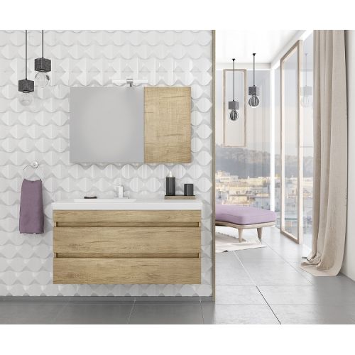 ΕΠΙΠΛΟ ΜΠΑΝΙΟΥ SET Drop Luxus 100 PL Wood ΚΑΙ ΦΩΤΙΣΤΙΚΟ