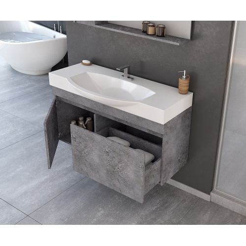 ΕΠΙΠΛΟ ΜΠΑΝΙΟΥ SET Drop Senso 105 Granite ΚΑΙ ΦΩΤΙΣΤΙΚΟ