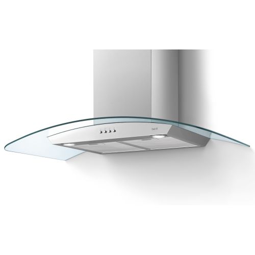 ΑΠΟΡΡΟΦΗΤΗΡΑΣ ΚΟΥΖΙΝΑΣ ΕΠΙΤΟΙΧΟΣ BEST Delta 90 Inox / Διαφανές Κρύσταλλο 90 cm