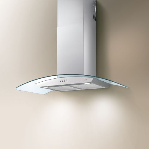 ΑΠΟΡΡΟΦΗΤΗΡΑΣ ΚΟΥΖΙΝΑΣ ΕΠΙΤΟΙΧΟΣ BEST Delta 90 Inox / Διαφανές Κρύσταλλο 90 cm