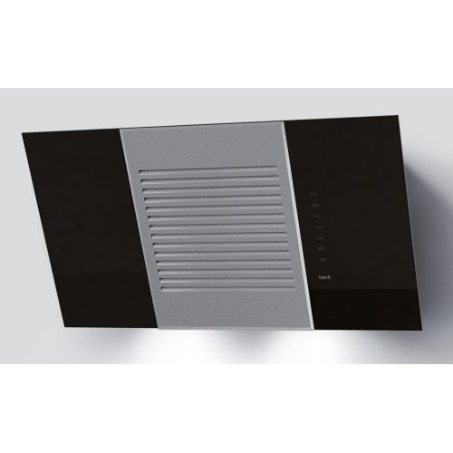 ΑΠΟΡΡΟΦΗΤΗΡΑΣ ΕΠΙΤΟΙΧΟΣ BEST Horizon 80 Inox/Μαύρο Κρύσταλλο 80 cm