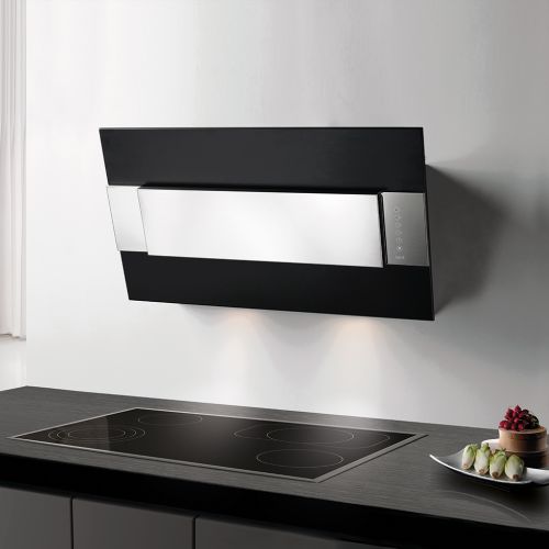 ΑΠΟΡΡΟΦΗΤΗΡΑΣ ΕΠΙΤΟΙΧΟΣ BEST Iris FPX 80 Inox/Μαύρο Μέταλλο 80 cm