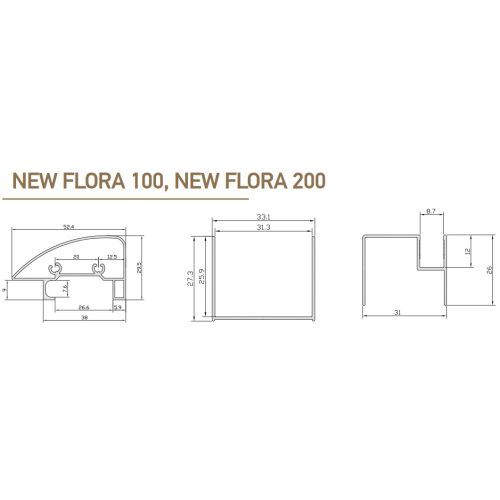 ΚΑΜΠΙΝΑ ΝΤΟΥΖΙΕΡΑΣ ΤΕΤΡΑΓΩΝΗ Karag NEW FLORA 100 90x90x180 cm Fabric