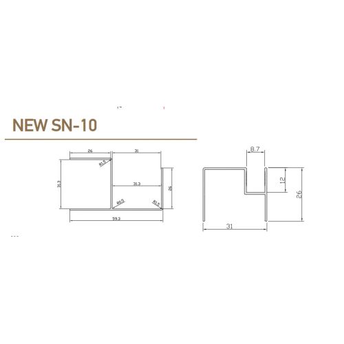 ΣΤΑΘΕΡΟ ΠΛΑΪΝΟ ΚΑΜΠΙΝΑΣ ΝΤΟΥΖΙΕΡΑΣ Karag NEW SN-10 70 70xh180 cm Διαφανές