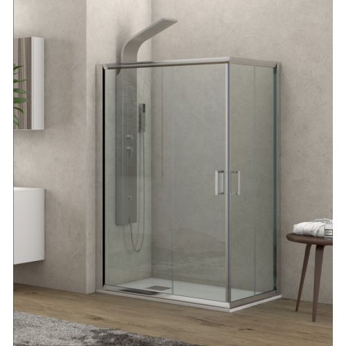 ΚΑΜΠΙΝΑ ΝΤΟΥΖΙΕΡΑΣ ΟΡΘΟΓΩΝΙΑ Karag NEW FLORA 100 80x100x180 cm Διαφανές 