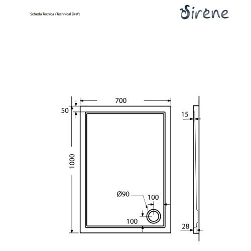 ΝΤΟΥΖΙΕΡΑ ΑΚΡΥΛΙΚΗ Sirene Extra Flat E10070 100x70 cm