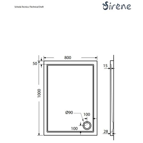 ΝΤΟΥΖΙΕΡΑ ΑΚΡΥΛΙΚΗ Sirene Extra Flat E10080 100x80 cm