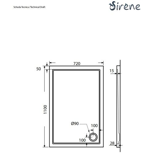 ΝΤΟΥΖΙΕΡΑ ΑΚΡΥΛΙΚΗ Sirene Extra Flat E11072 110x72 cm