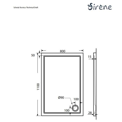 ΝΤΟΥΖΙΕΡΑ ΑΚΡΥΛΙΚΗ Sirene Extra Flat E11080 110x80 cm