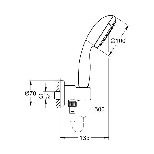  ΣΕΤ ΠΑΡΟΧΗ ΜΕ ΝΤΟΥΣ ΔΥΟ ΔΕΣΜΩΝ GROHE Tempesta 100  26406