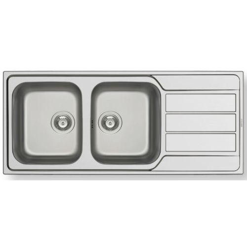 ΝΕΡΟΧΥΤΗΣ ΕΝΘΕΤΟΣ PYRAMIS Athena Extra (116x50) 2B 1D Inox Σατινέ 116x50 cm