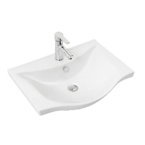 ΕΠΙΠΛΟ ΜΠΑΝΙΟΥ Drop ALBA 55 White 2  ΜΕ ΚΑΘΡΕΠΤΗ