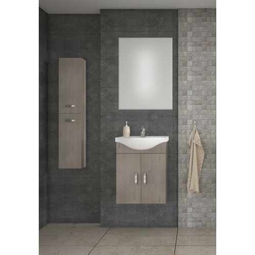 ΕΠΙΠΛΟ ΜΠΑΝΙΟΥ Drop ALBA 55 Brown 3 ΜΕ ΚΑΘΡΕΠΤΗ