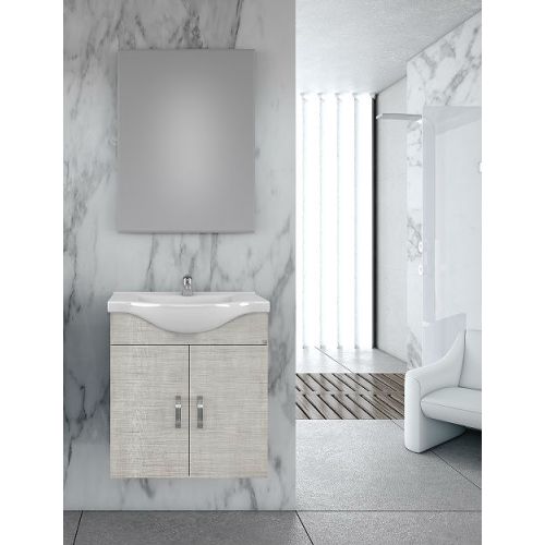 ΕΠΙΠΛΟ ΜΠΑΝΙΟΥ Drop ALBA 65 Elm Wood 3 65cm ΜΕ ΚΑΘΡΕΠΤΗ 