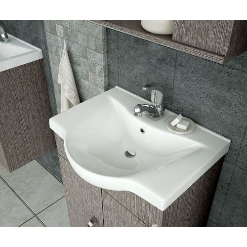 ΕΠΙΠΛΟ ΜΠΑΝΙΟΥ Drop ALBA 80 White 2 ΜΕ ΚΑΘΡΕΠΤΗ ΚΑΙ ΕΡΜΑΡΙΟ