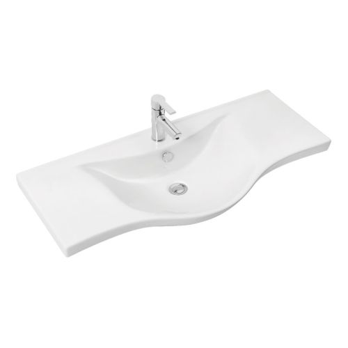 ΕΠΙΠΛΟ ΜΠΑΝΙΟΥ Drop ALBA 100 White 2 ΜΕ ΚΑΘΡΕΠΤΗ ΚΑΙ ΕΡΜΑΡΙΟ