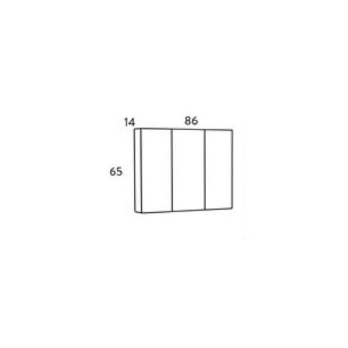 ΕΠΙΠΛΟΥ ΜΠΑΝΙΟΥ ΚΡΕΜΑΣΤΟΣ ΚΑΘΡΕΠΤΗΣ ΜΕ ΦΩΤΙΣΤΙΚΟ MARTIN FIESTA VARSOVA 90 90cm