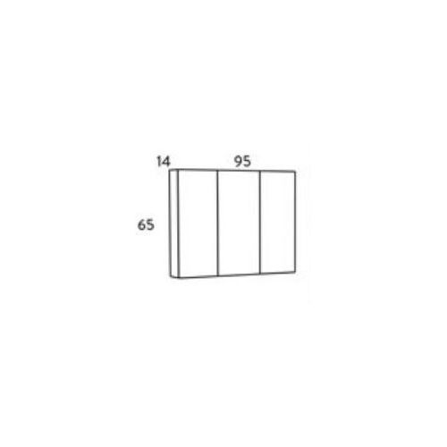 ΕΠΙΠΛΟΥ ΜΠΑΝΙΟΥ ΚΡΕΜΑΣΤΟΣ ΚΑΘΡΕΠΤΗΣ ΜΕ ΦΩΤΙΣΤΙΚΟ MARTIN FIESTA VARSOVA 100 100cm