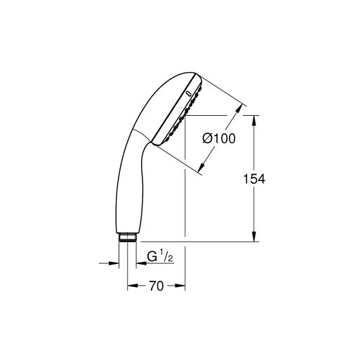 ΝΤΟΥΣ ΧΕΙΡΟΣ (ΤΗΛΕΦΩΝΟ) ΜΙΑΣ ΔΕΣΜΗΣ GROHE New Tempesta 100  27923001