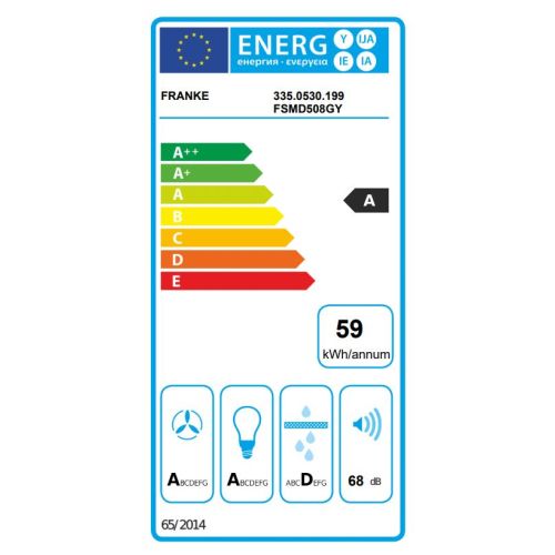 ΑΠΟΡΡΟΦΗΤΗΡΑΣ FRANKE SMART DECO FSMD 508 GN Dusty Green ΕΠΙΤΟΙΧΙΑ ΚΑΜΙΝΑΔΑ 50 cm