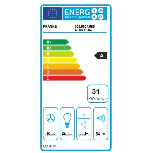 ΑΠΟΡΡΟΦΗΤΗΡΑΣ ΕΝΤΟΙΧΙΖΟΜΕΝΟΣ FRANKE ATMOS 904 Inox 90 cm