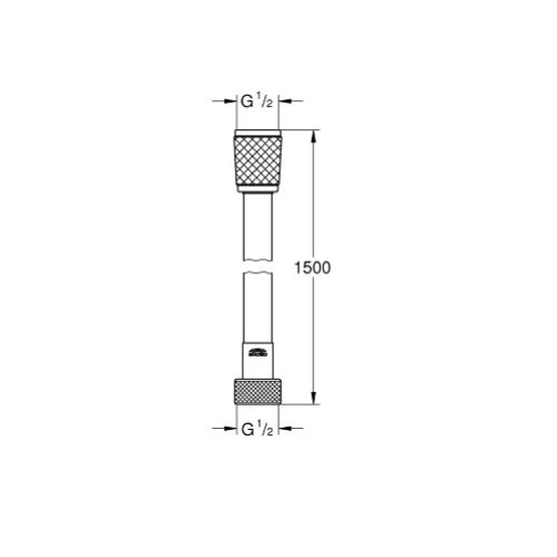 ΣΠΙΡΑΛ ΝΤΟΥΣ 150 cm  GROHE Relexa 28151001 Chrome